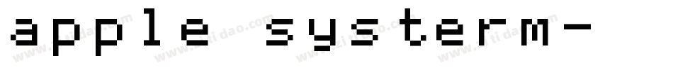 apple systerm字体转换